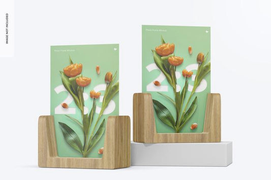 Free 2:3 Photo Frames Mockup, Perspective Psd