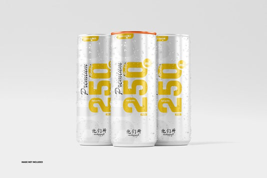 Free 250Ml Soda Cans Mockup Psd