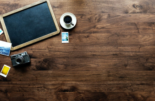 Free Aerial View Of Empty Black Board With Copy Space