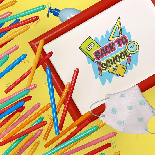 Free Back To School Concept Mock-Up Psd
