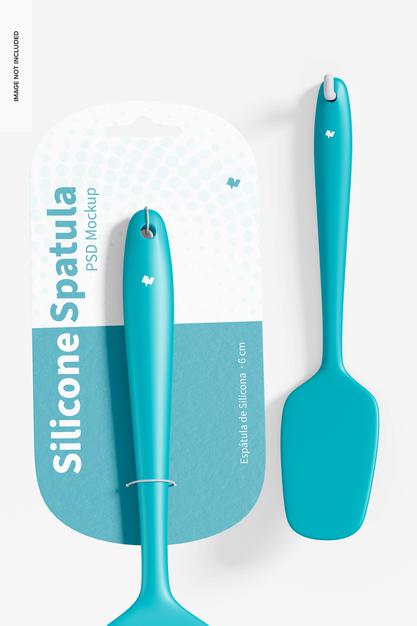 Free Silicone Spatulas Mockup, Hanging On Wall Psd