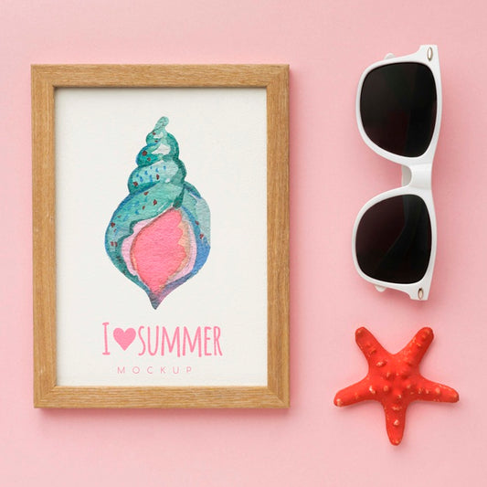 Free Wooden Frame With Pink Background Psd